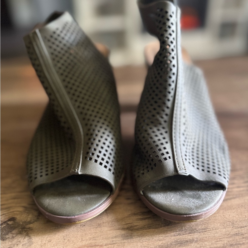 Elegant Perforated Ankle Booties